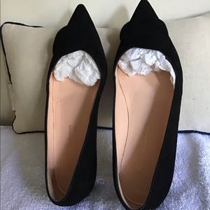 RUPERT SANDERSON, London Suede Black Shoes.